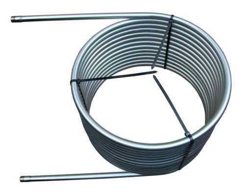Edelstahl Spirale für Poolheizung - 18 m